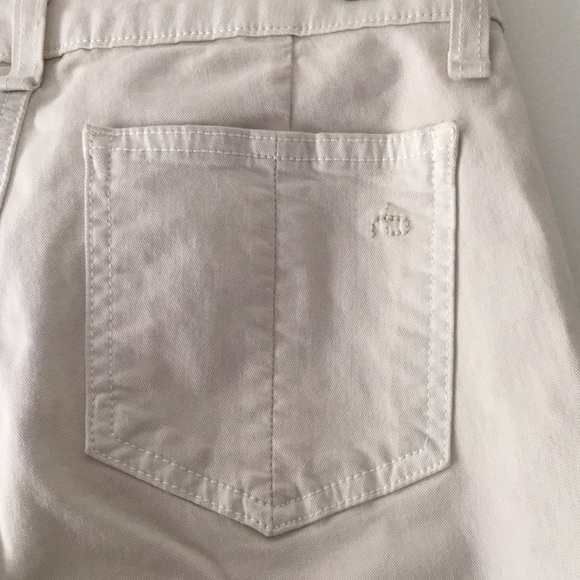 Rag & Bone Jodhpur White Jeans with Suede Accents - Picture 7 of 7